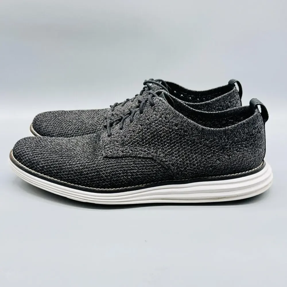 Cole Haan Shoes Men 10 Black OriginalGrand Stitchlite Oxford Lace Up Knit Casual